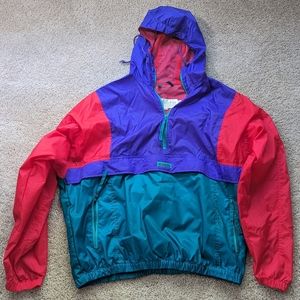 Vintage Columbia Mens Large Color Block Windbreaker